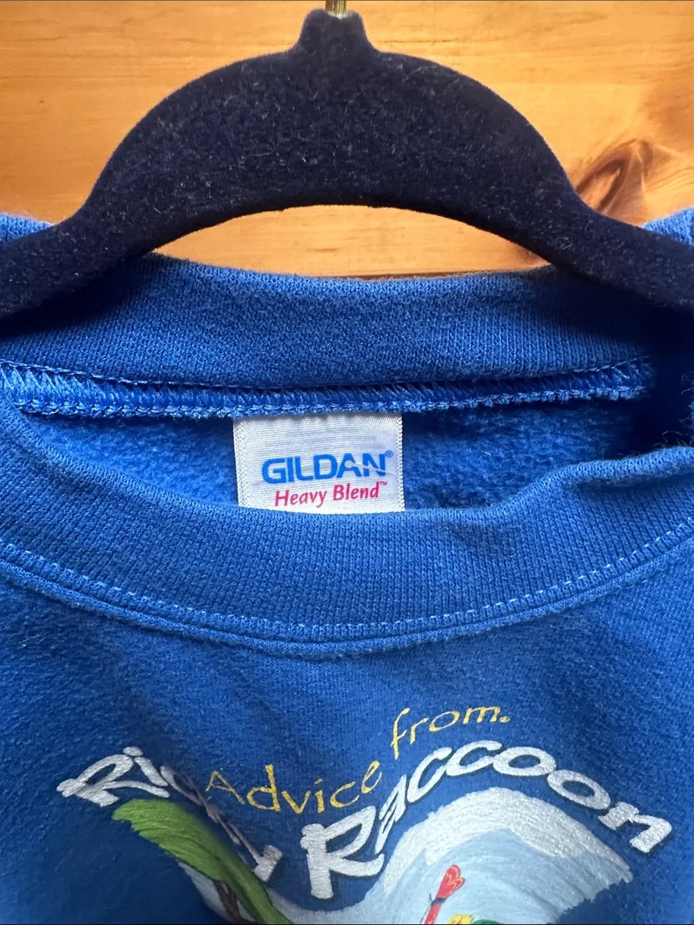 Vintage Ricky raccoon kids sweatshirt size blue S